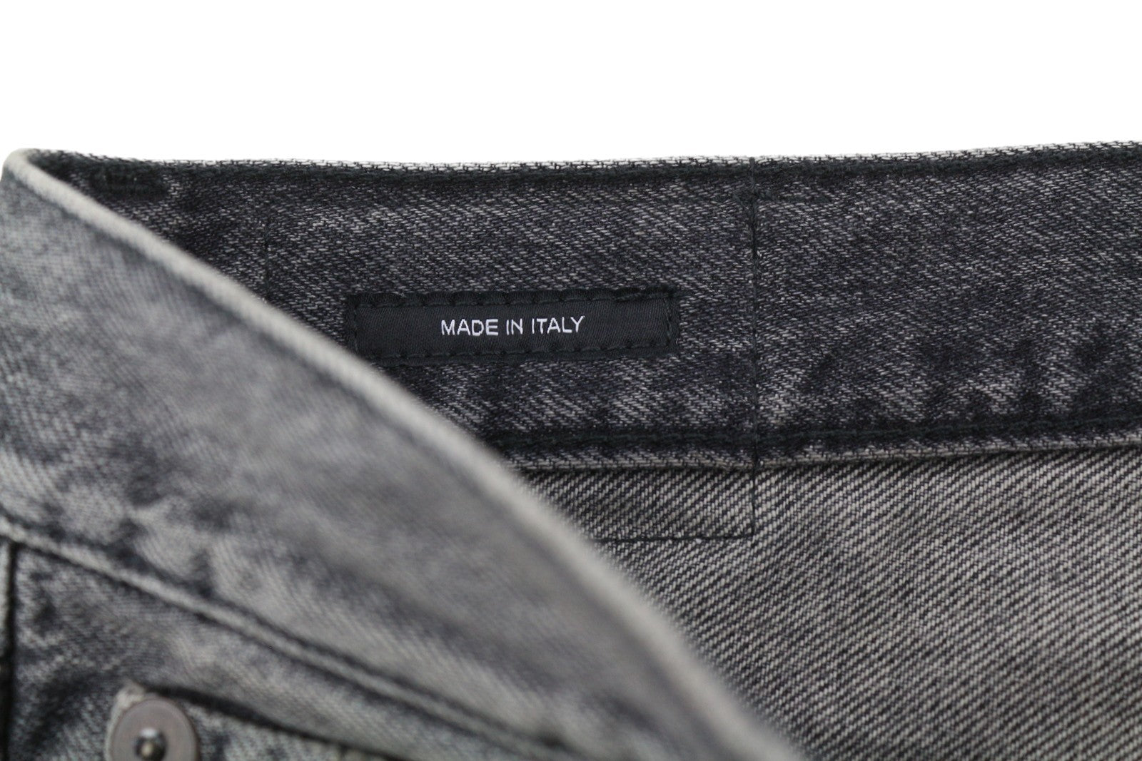 R13 Boyfriend Women Jeans 29 Leyton Black Faded Cropped Straight Fit Zip FW25