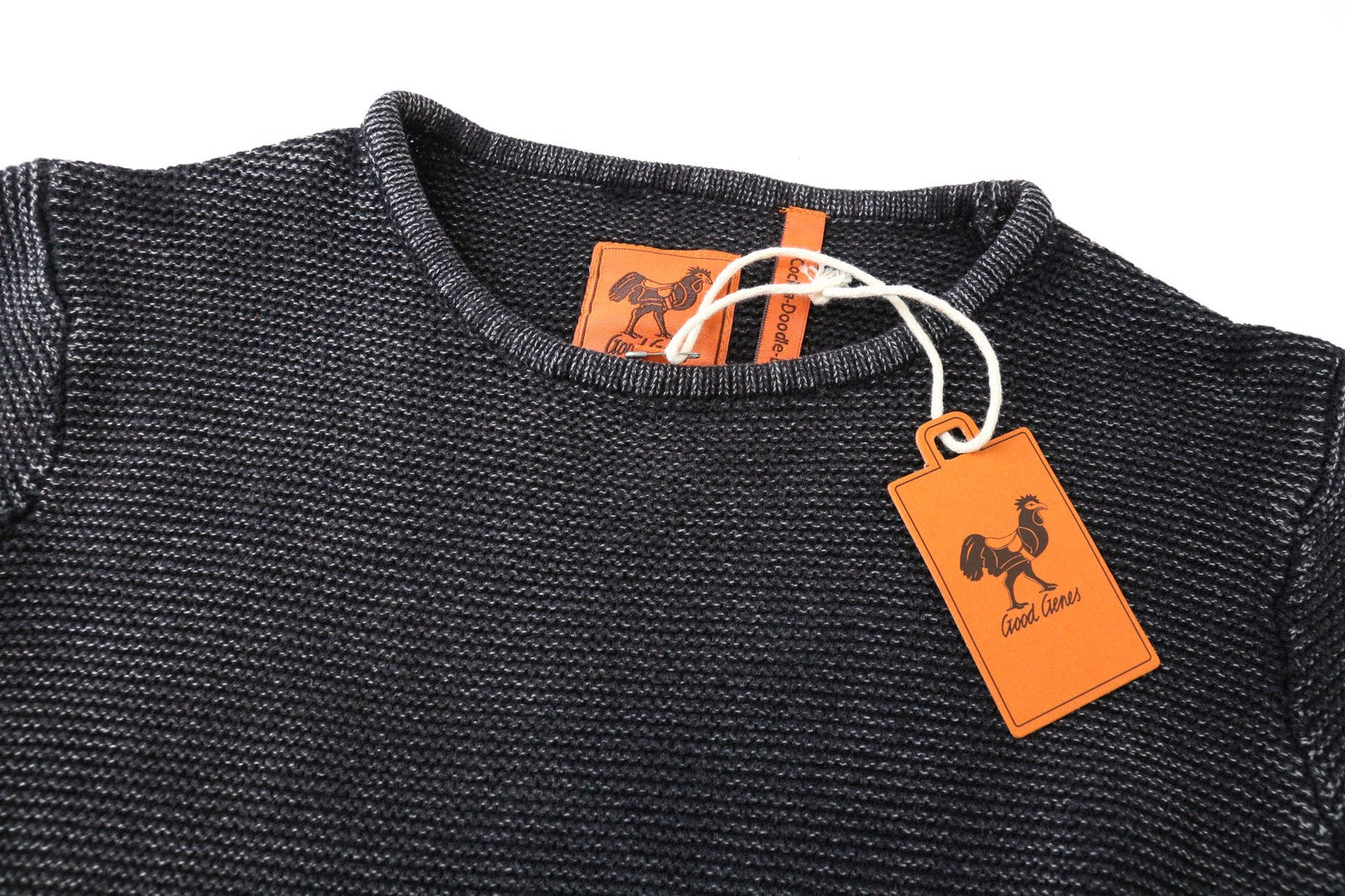 GOOD GENES Women's Sweatshirt XS Black Washed Cotton Long Sleeve Ribbed