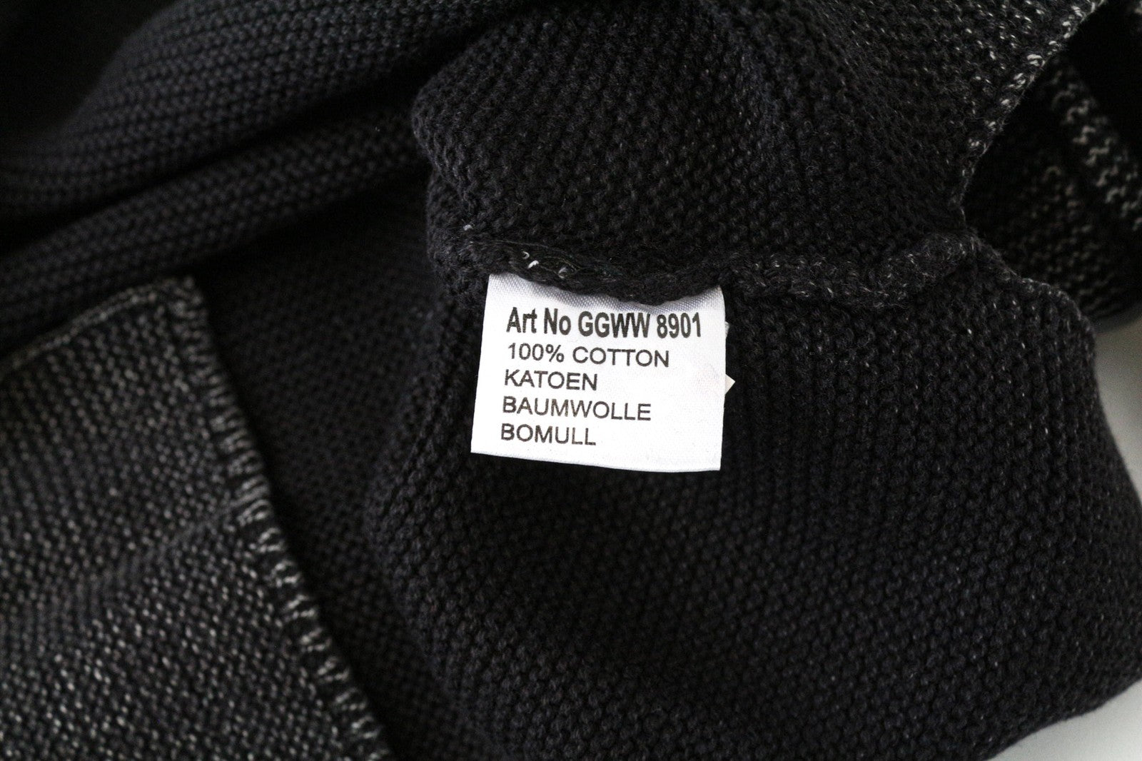 GOOD GENES Women's Sweatshirt XS Black Washed Cotton Long Sleeve Ribbed