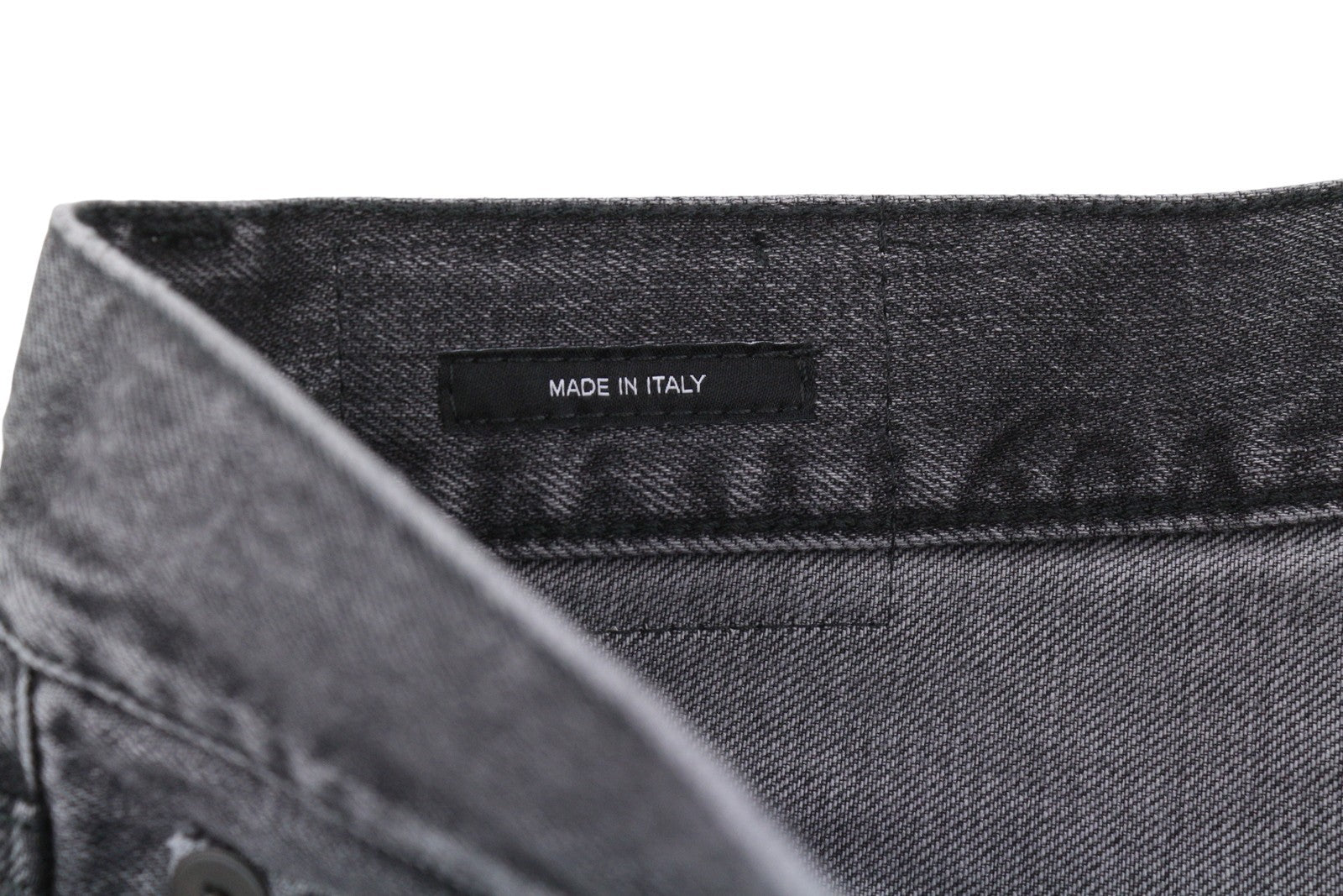 R13 Boyfriend Women Jeans 26 Wilson Black Whiskers Faded Denim Cropped Zip PS25