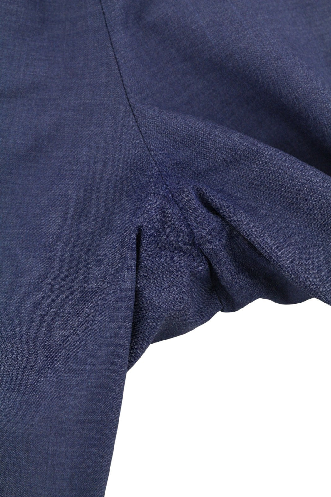 SUITSUPPLY Soho Turn-Up Men Trousers UK32R Blue Pure Wool S120 Tapered Fit Zip