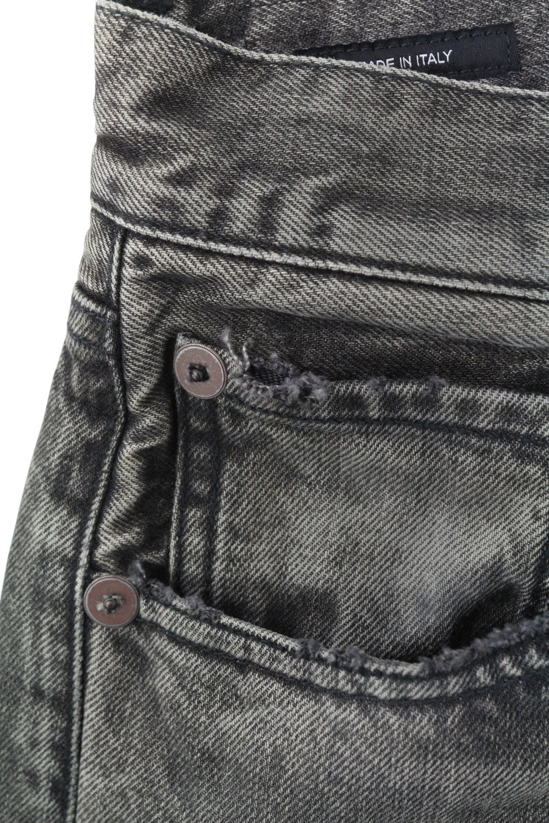 R13 X-BF Women Jeans 25 Polaris Black Whiskers Faded Cropped Ankle Denim PS25