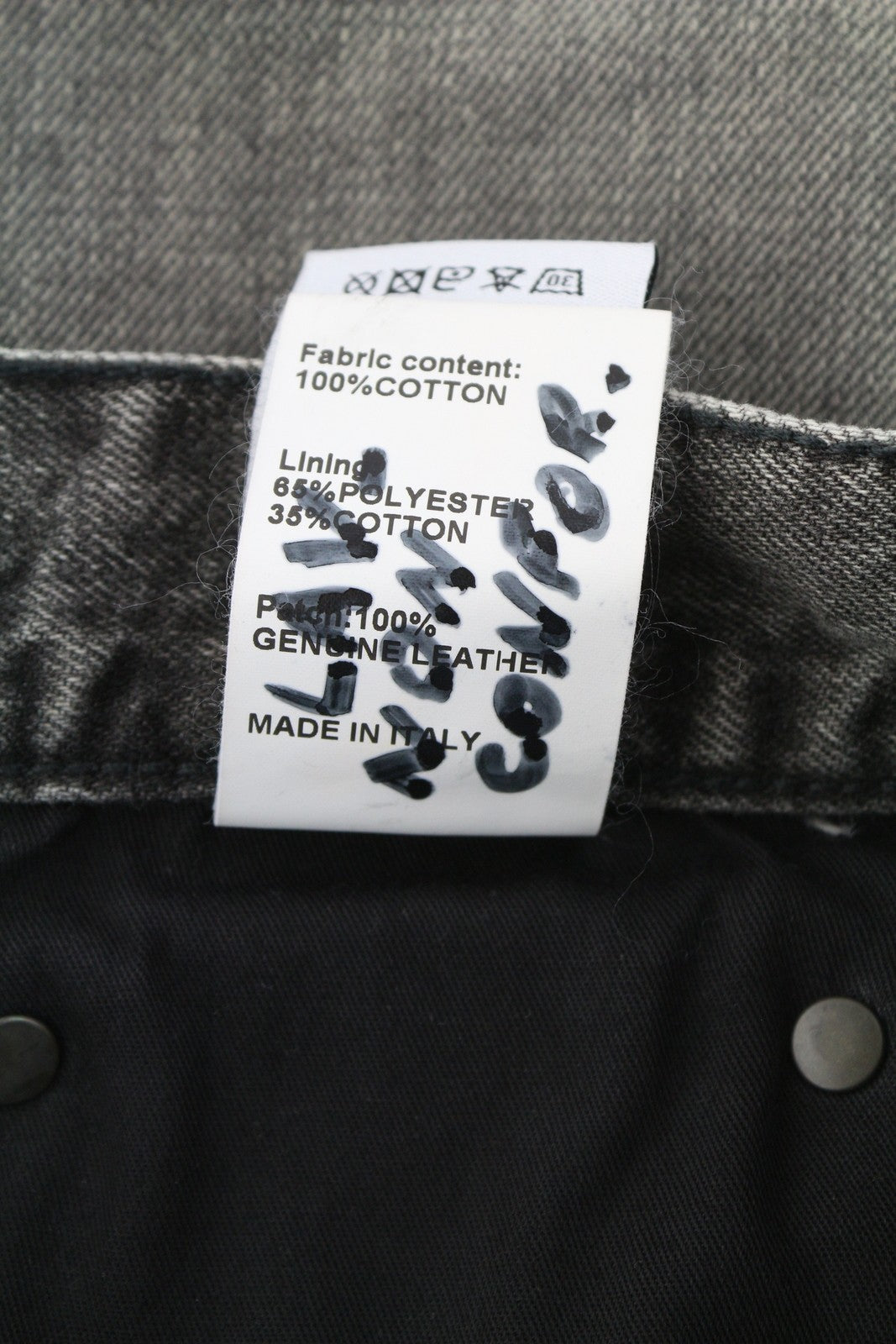 R13 X-BF Women Jeans 25 Polaris Black Whiskers Faded Cropped Ankle Denim PS25