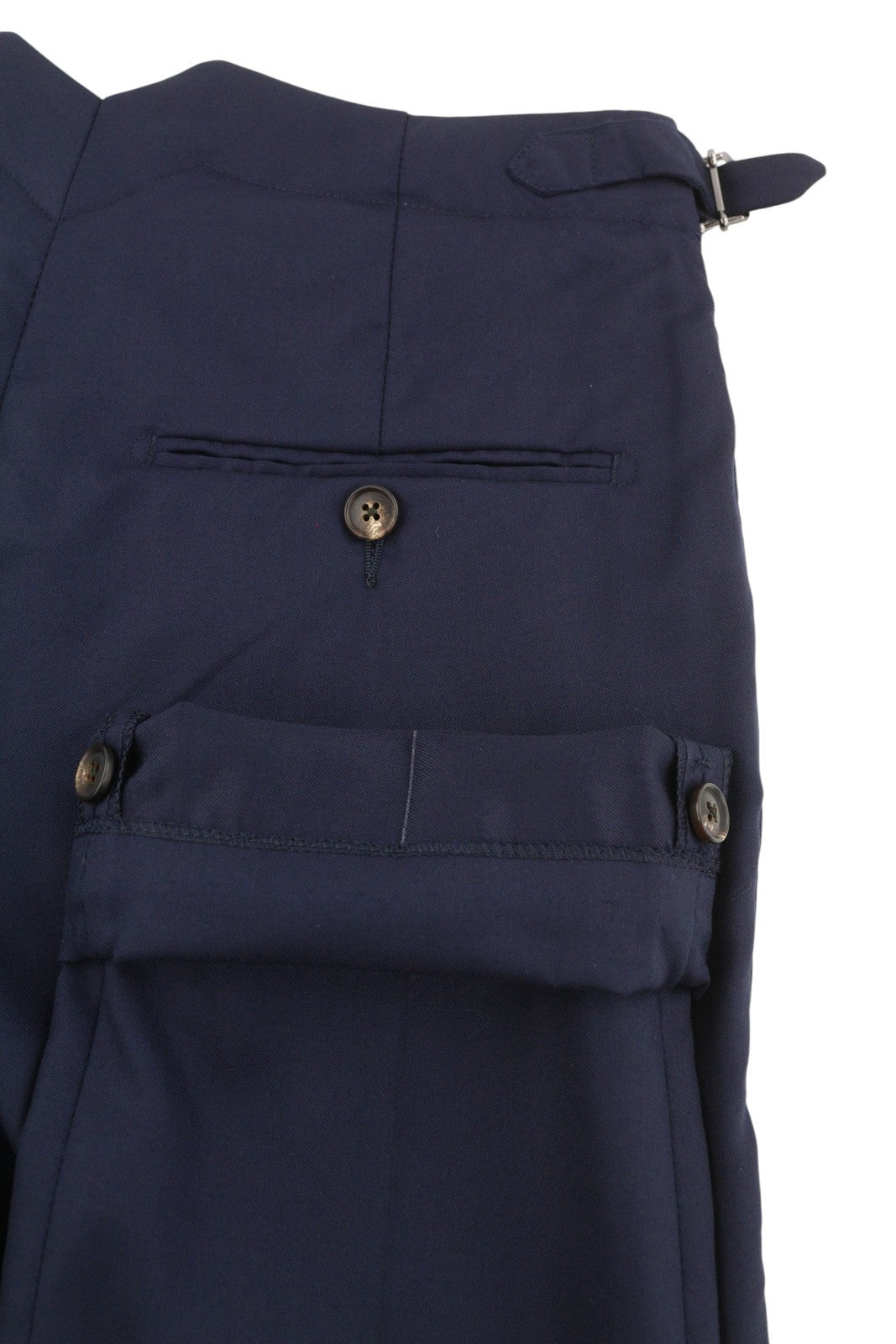 SUITSUPPLY Jort Bolton Int. Men Trousers UK34R Dark Blue Wool Cashmere Turn-Up