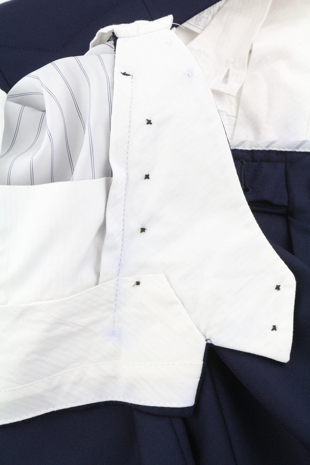 SUITSUPPLY Jort Bolton Int. Men Trousers UK34R Dark Blue Wool Cashmere Turn-Up