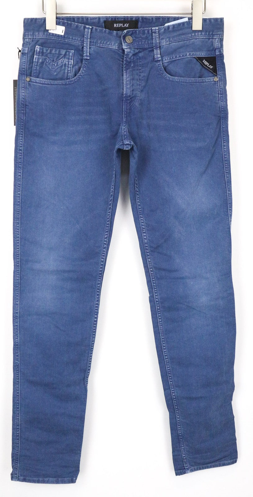 REPLAY Anbass Men's Jeans W30/L32 Slim Blue Cotton Stretch Casual 5-Pocket