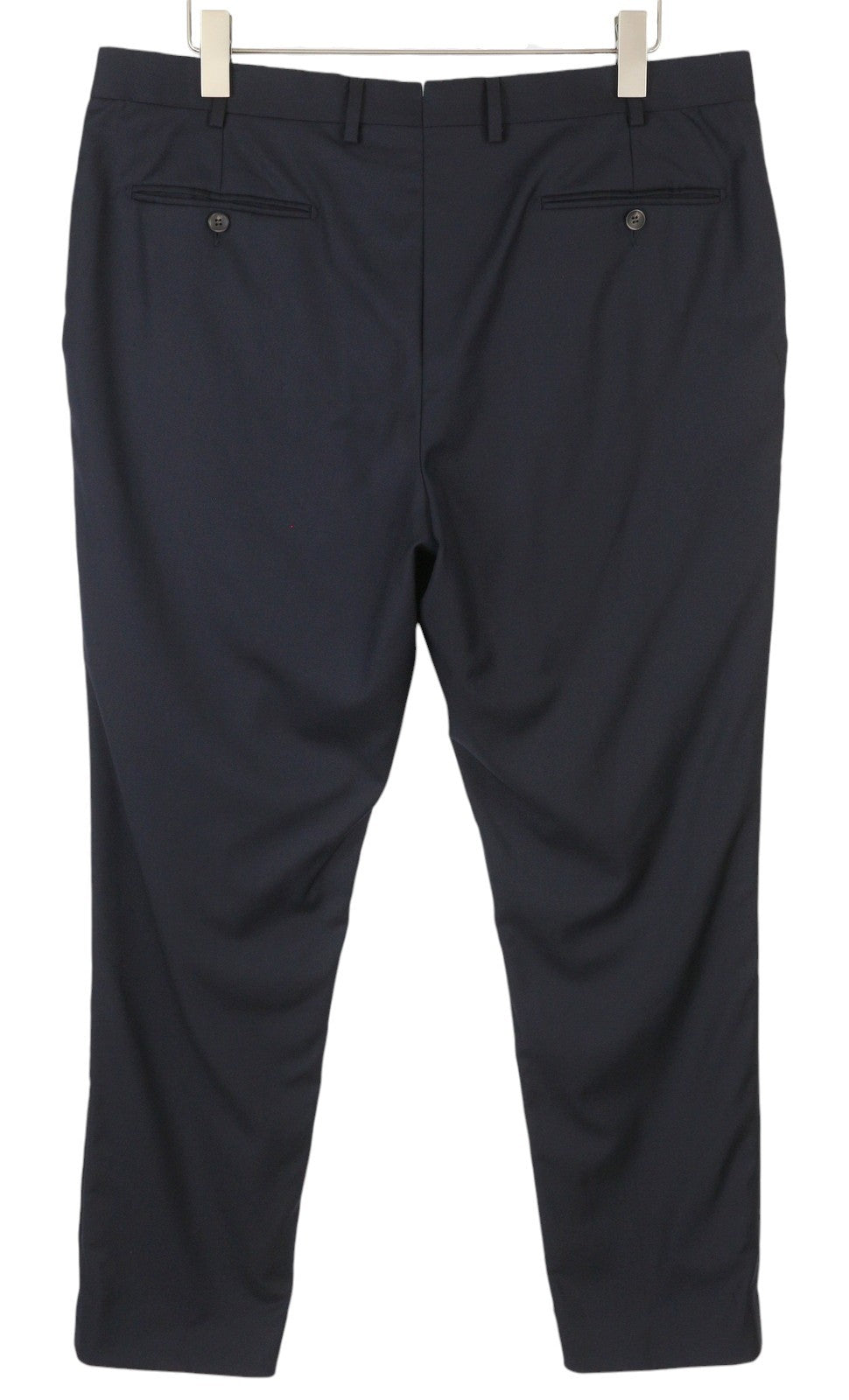 SUITSUPPLY Brescia Men Trousers UK46S Dark Blue Wool Flat Front Tapered Fit