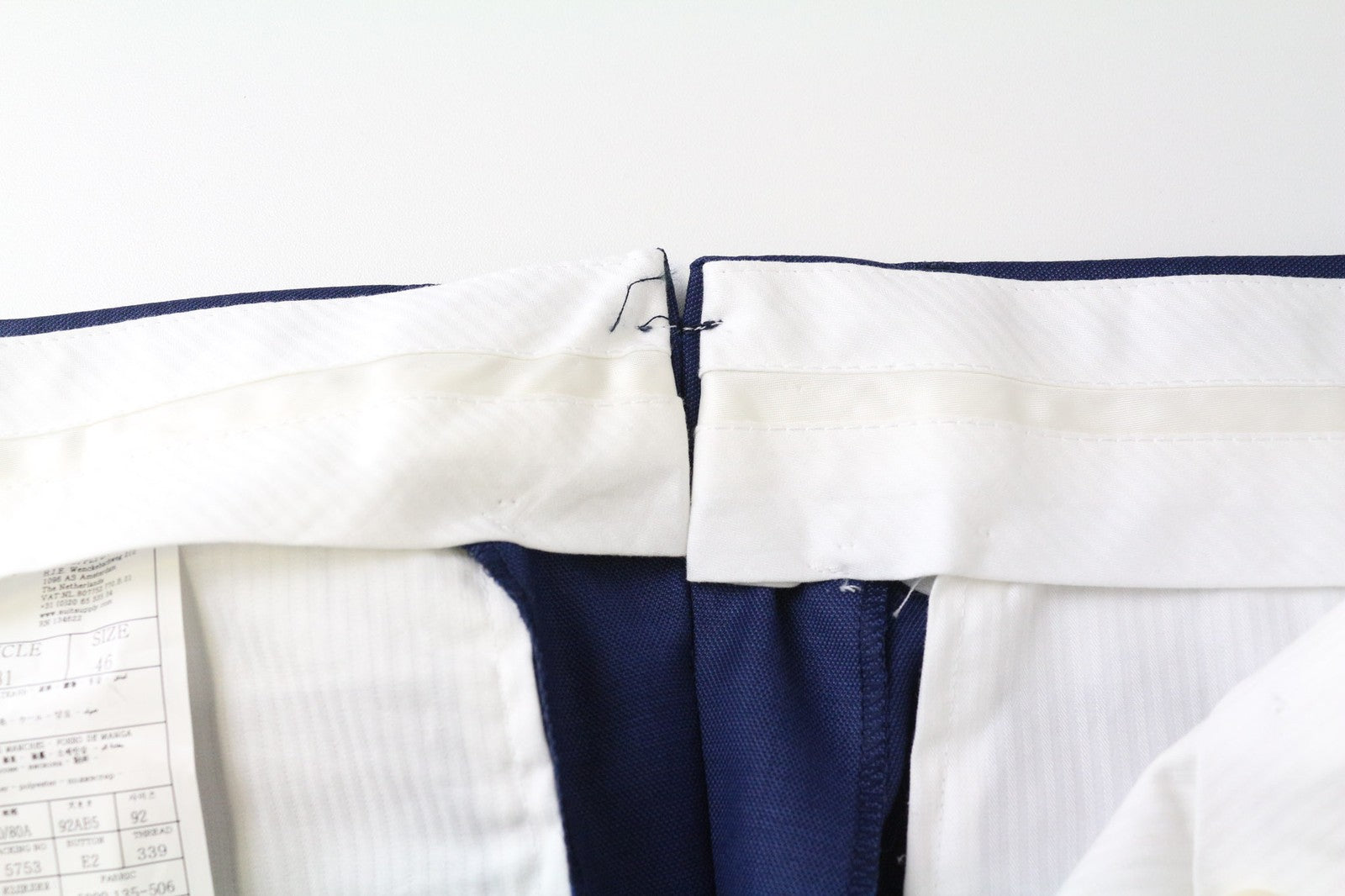 SUITSUPPLY Brescia Men's Trousers UK36R Blue Wool Pleated Pure Classic Fit