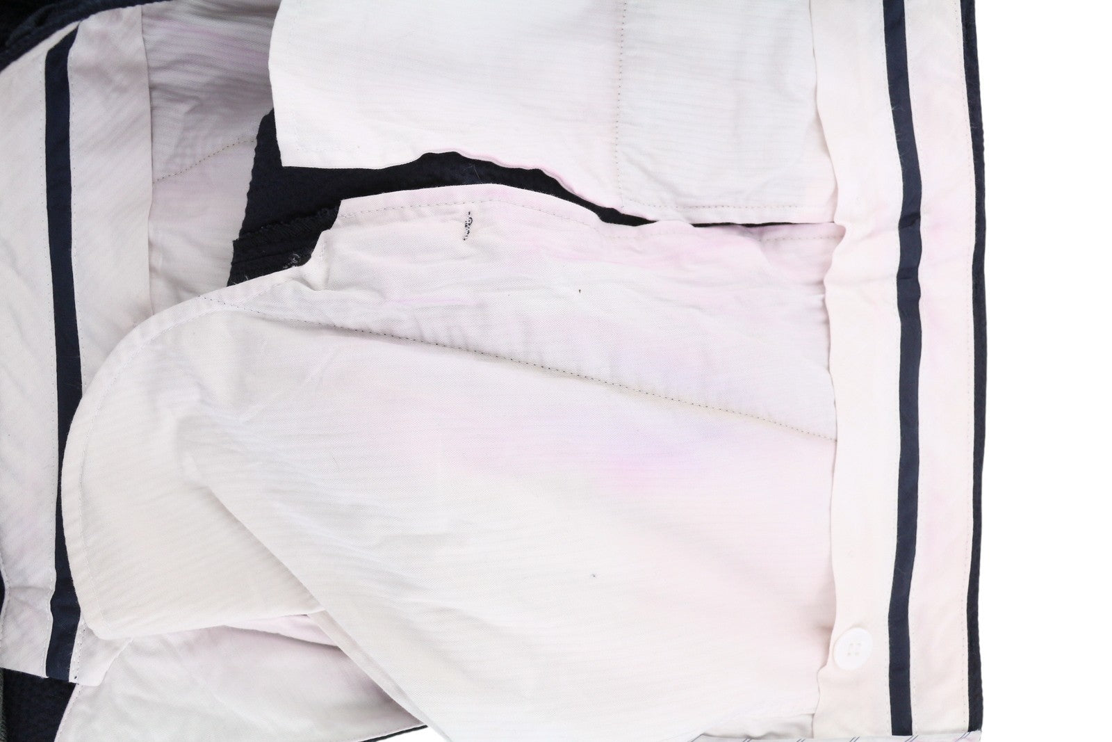 SUITSUPPLY Brescia Slim Fit Men Trousers UK36R Dark Blue Seersucker Texture Zip