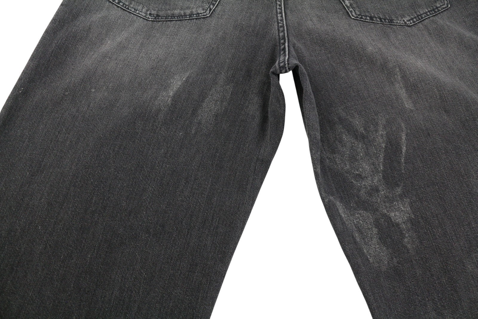 R13 Damon Pleated Women Jeans 29 Ellery Black Whiskers Faded Relaxed Fit Denim