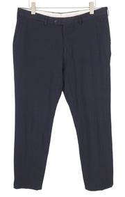 SUITSUPPLY Soho Men Trousers UK46R Dark Blue Seersucker Texture Tapered Fit
