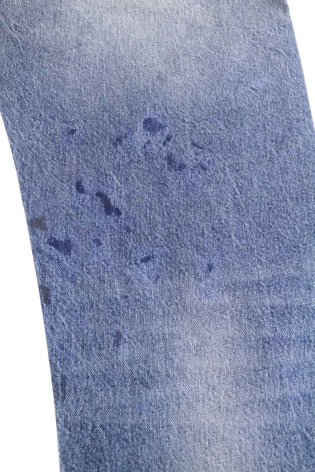 R13 Boyfriend Women Jeans 27 Jasper Whiskers Faded Cropped Zip Blue Denim PF25