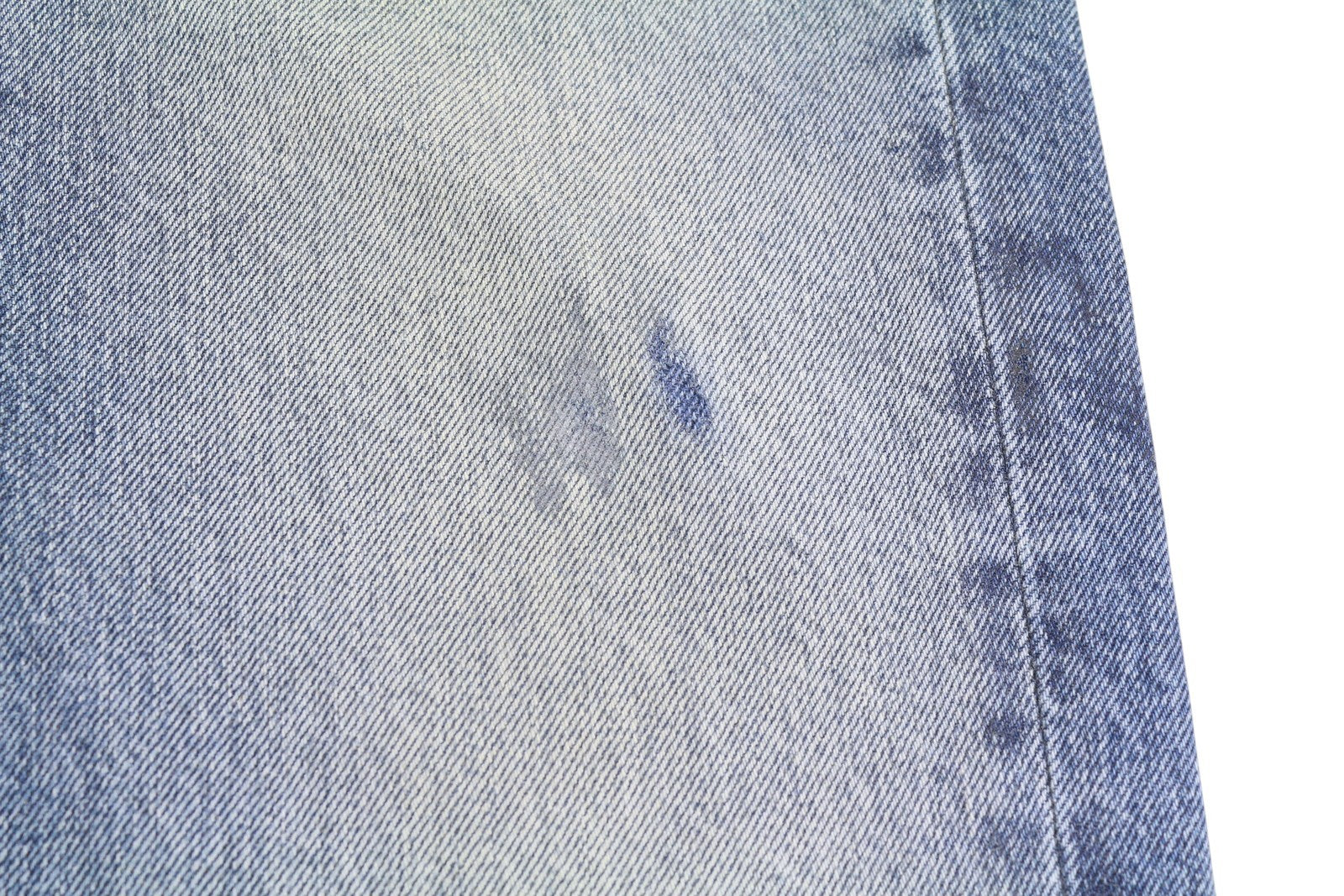 R13 Boyfriend Women Jeans 23 Jasper Whiskers Faded Cropped Zip Blue Denim PF25