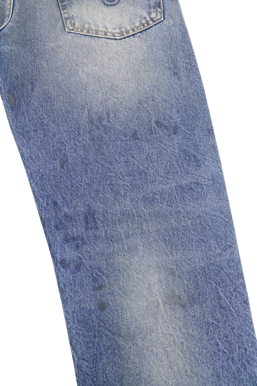 R13 Boyfriend Women Jeans 26 Jasper Whiskers Faded Cropped Zip Blue Denim PF25