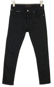 NUDIE JEANS Tilted Tor Men Jeans W30/L32 Dry Ever Black Organic Skinny Button