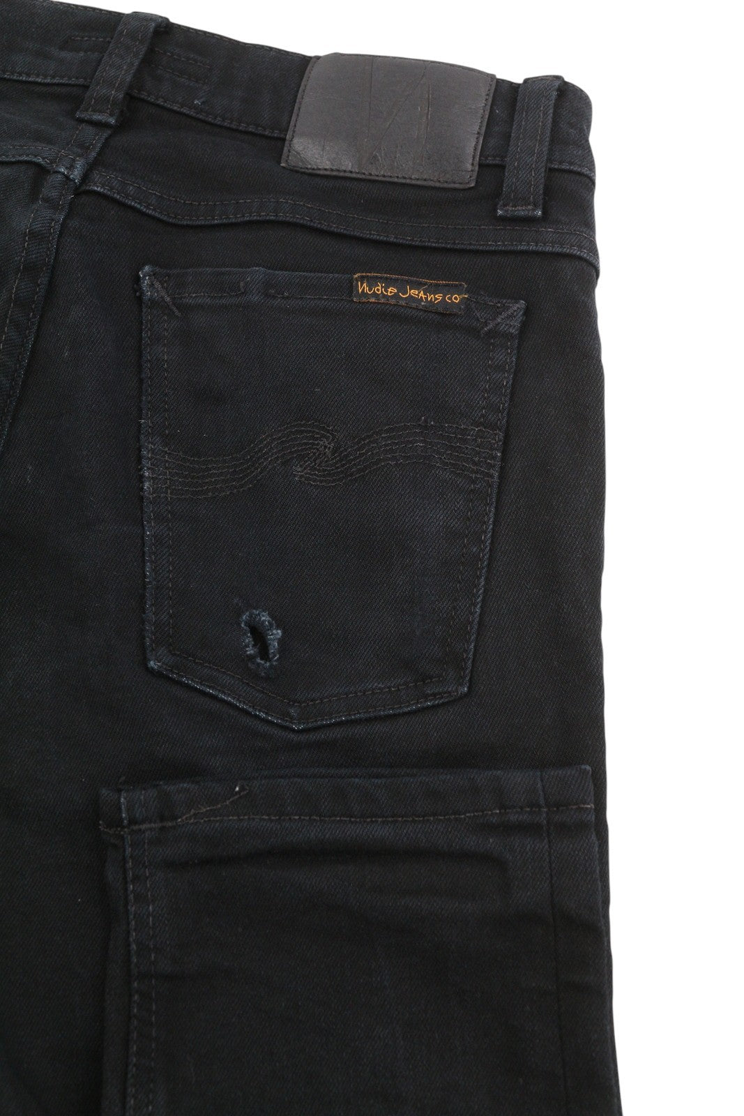 NUDIE JEANS Tilted Tor Men Jeans W30/L32 Dry Ever Black Organic Skinny Button