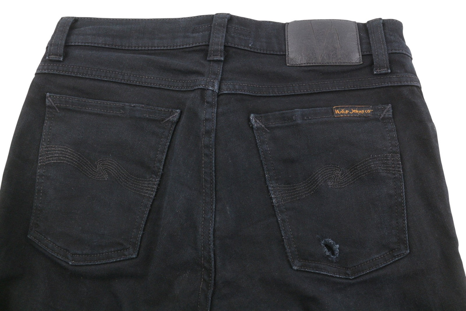 NUDIE JEANS Tilted Tor Men Jeans W30/L32 Dry Ever Black Organic Skinny Button