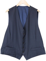 SUITSUPPLY Lazio Men's Waistcoat UK50S Navy Blue Wool Single Breasted Vest