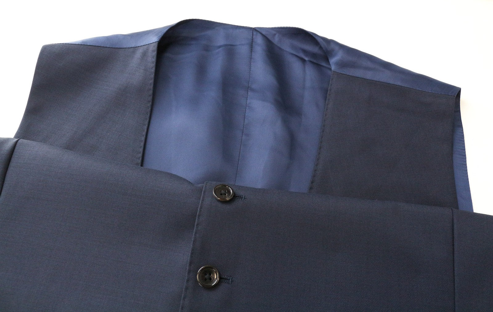 SUITSUPPLY Lazio Men's Waistcoat UK50S Navy Blue Wool Single Breasted Vest