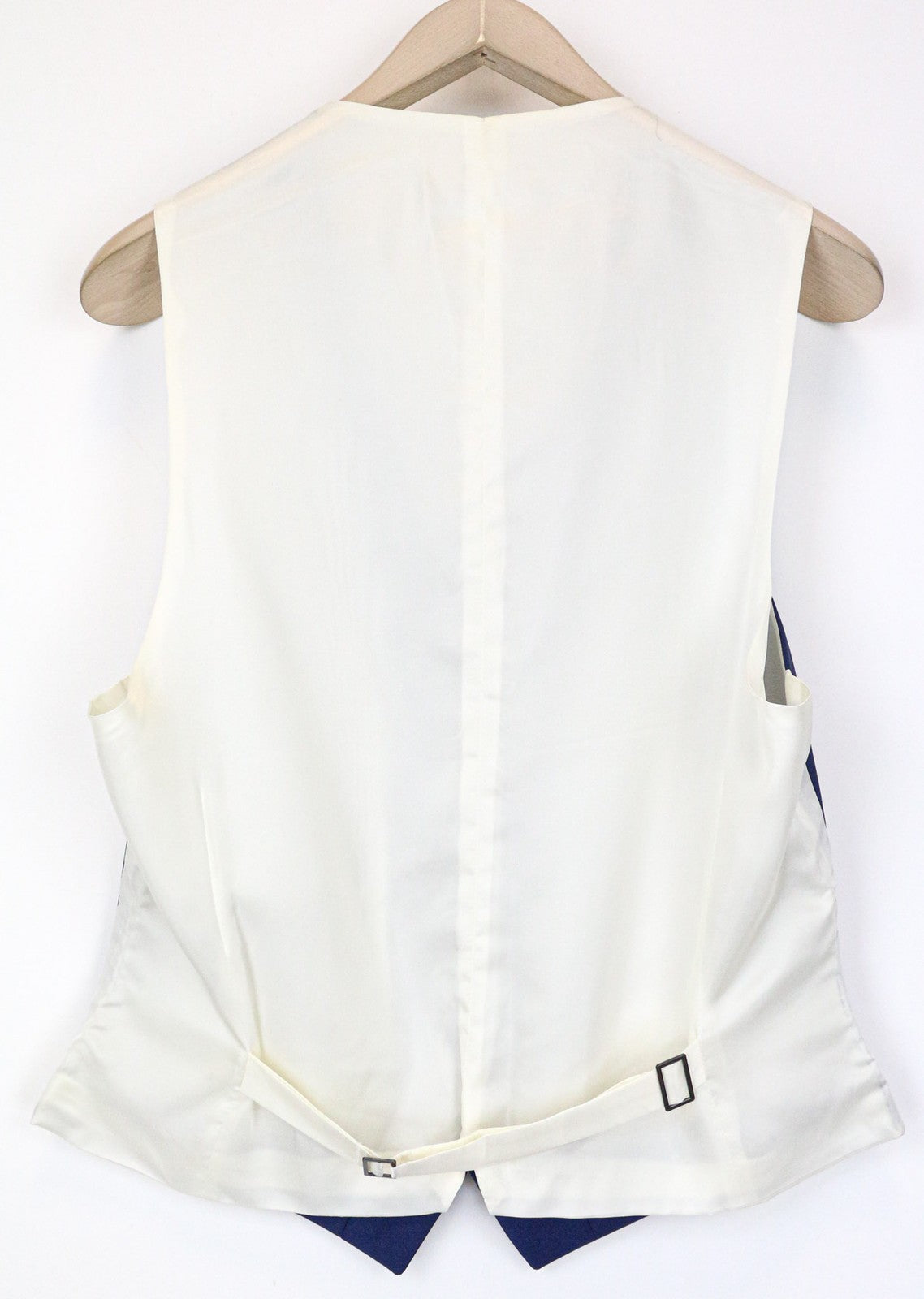 SUITSUPPLY Bari Men's Waistcoat UK38R Blue Wool Mohair Classic V-Neck Lined