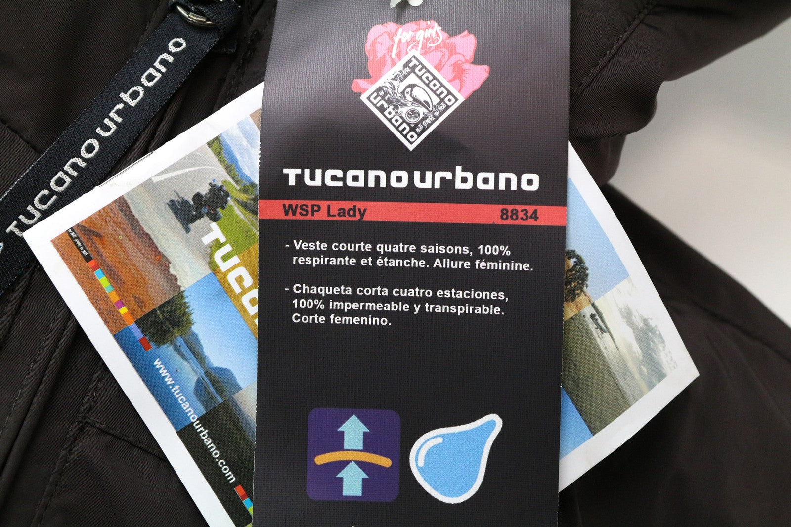 TUCANO URBANO WSP Lady Women's Jacket IT38 Brown Waterproof Hooded Long Fit