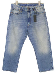 R13 Cuffed X-BF Women Jeans 31 Jasper Straight Whiskers Faded Blue Zip FW25