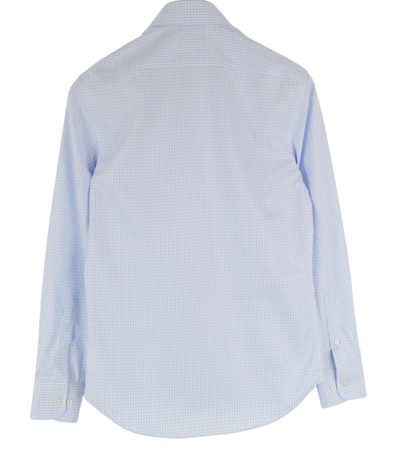 SUITSUPPLY Traveller Men's Formal Shirt 35 Slim Twill Checked Cotton Button-Down