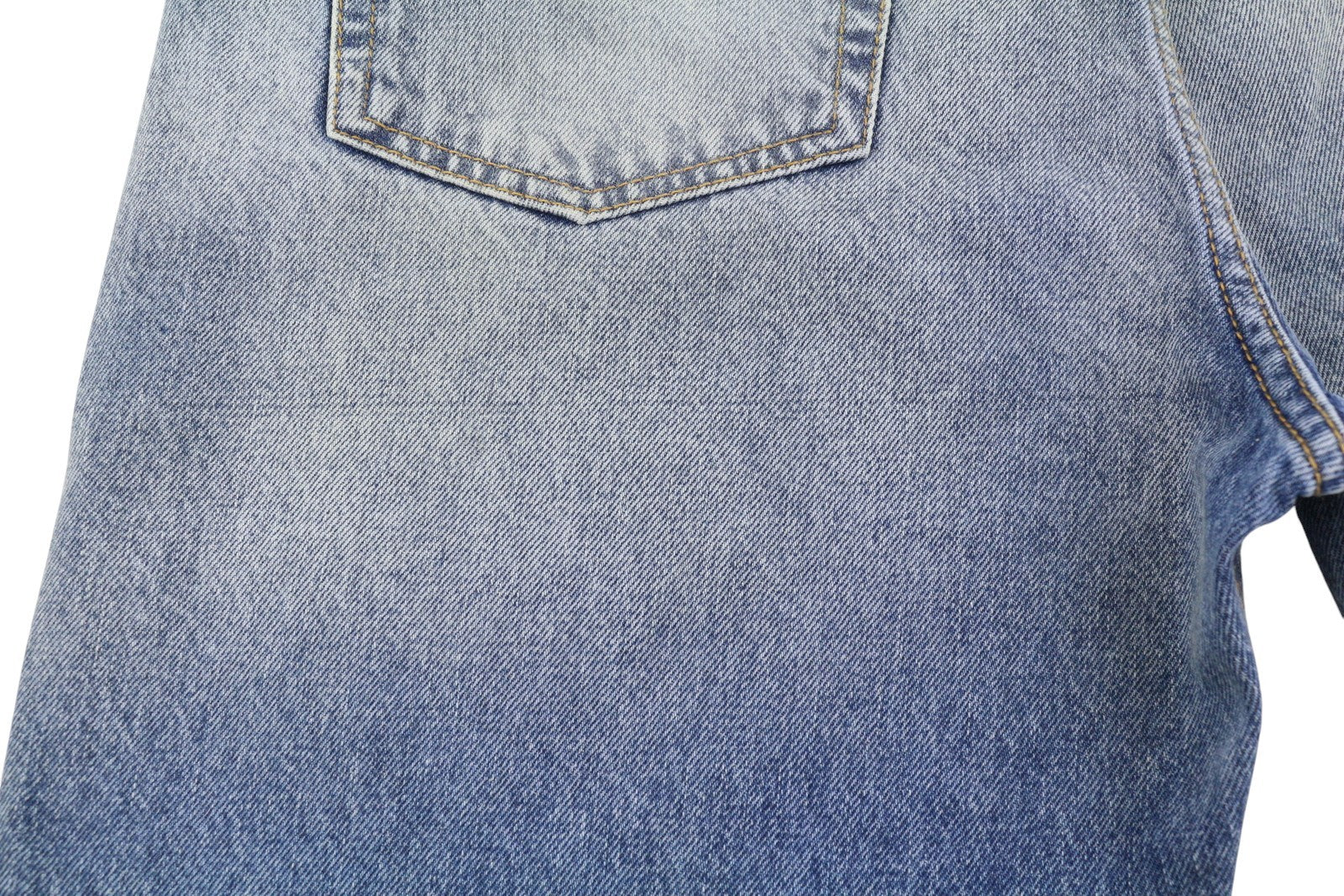 R13 Boyfriend Women Jeans 30 Jasper Straight Fit Whiskers Faded Blue Zip FW25