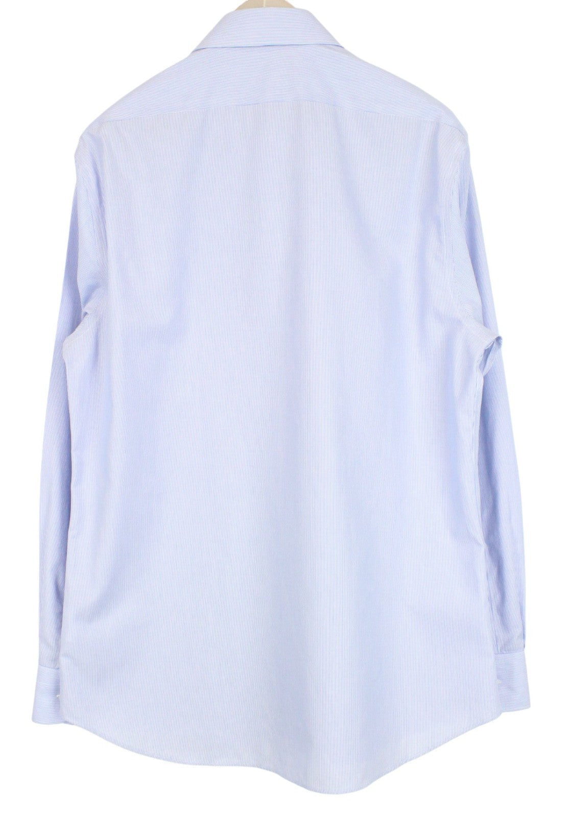 SUITSUPPLY Men's Formal Shirt 44/17.5 Blue Pure Cotton Extra Slim Long Sleeve