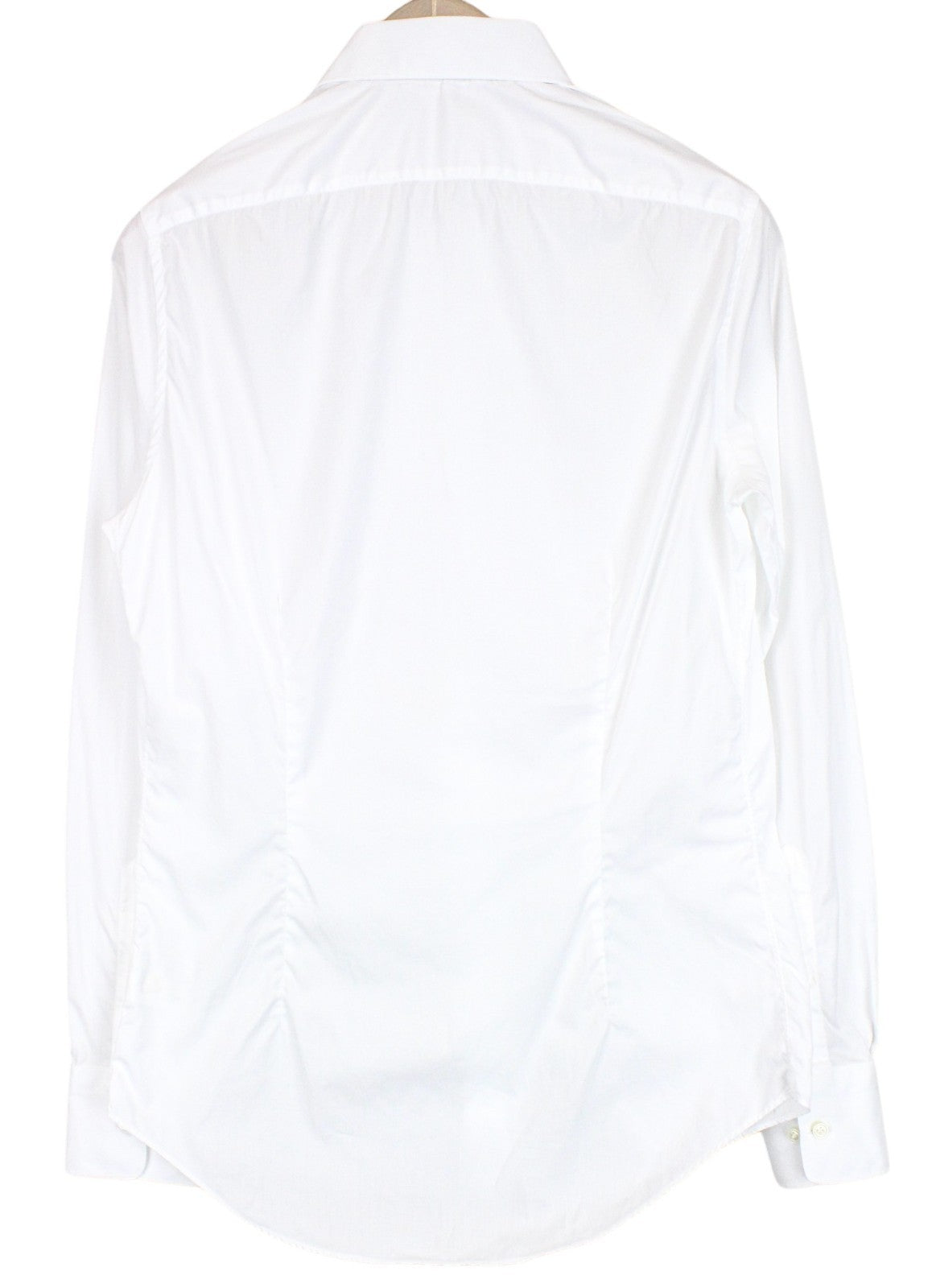 SUITSUPPLY Men's Formal Shirt ~S White Pure Cotton Extra Slim Long Sleeve