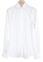 SUITSUPPLY Men's Formal Shirt 39L White Pure Cotton Extra Slim Long Sleeve