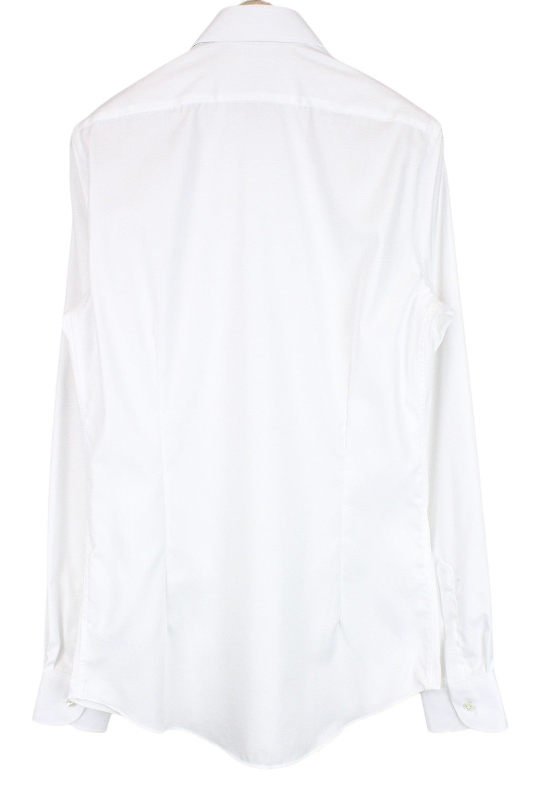 SUITSUPPLY Men's Formal Shirt 39L White Pure Cotton Extra Slim Long Sleeve