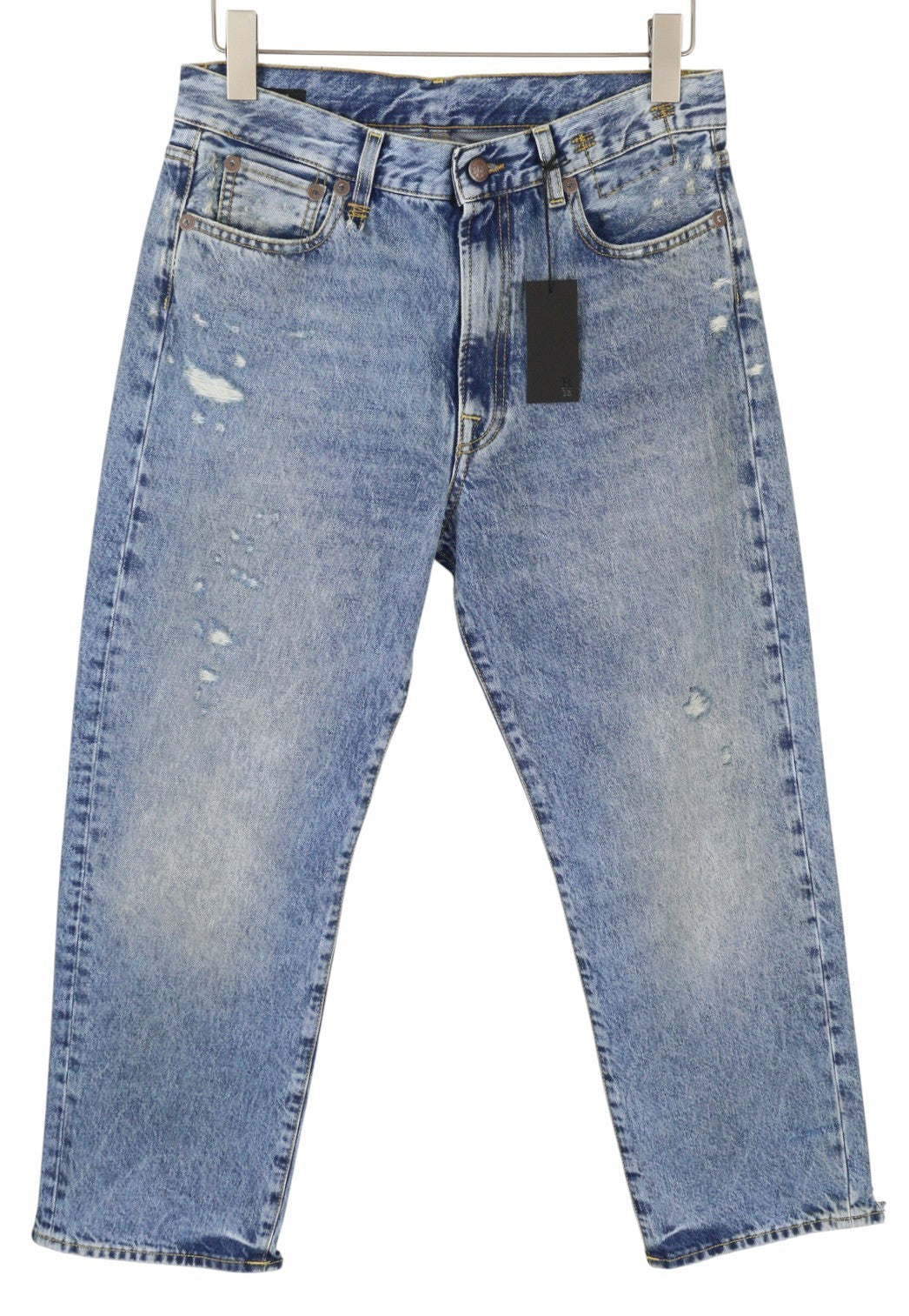 R13 Boyfriend Women Jeans 28 Bain W Rips Distressed Cropped Faded PS25 RRP599