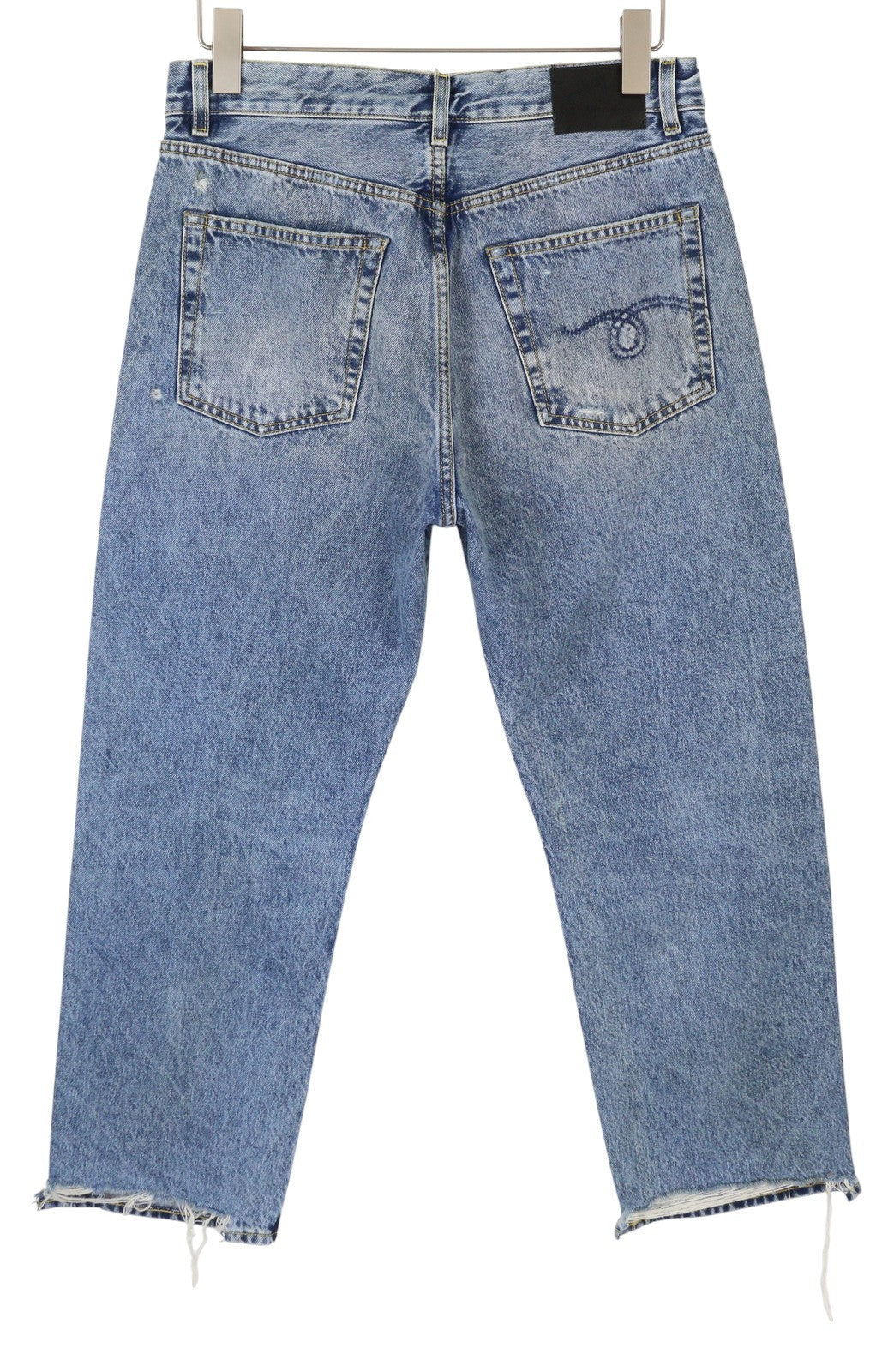 R13 Boyfriend Women Jeans 28 Bain W Rips Distressed Cropped Faded PS25 RRP599