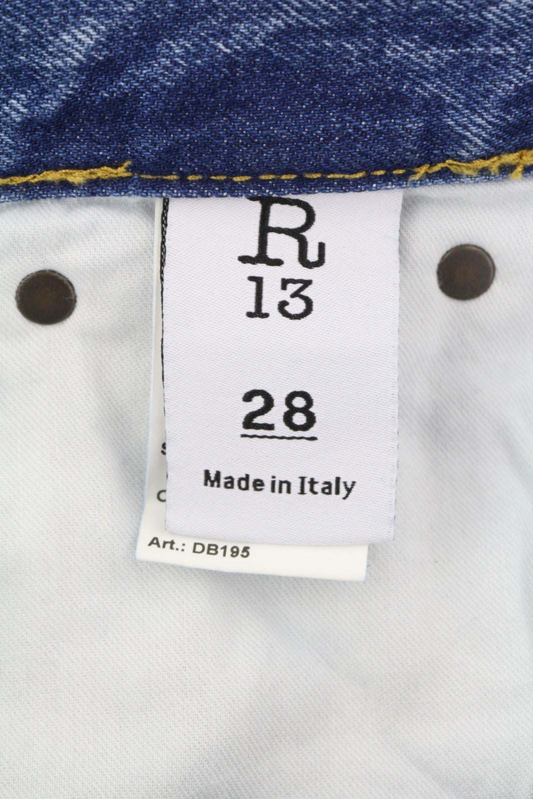 R13 Boyfriend Women Jeans 28 Bain W Rips Distressed Cropped Faded PS25 RRP599