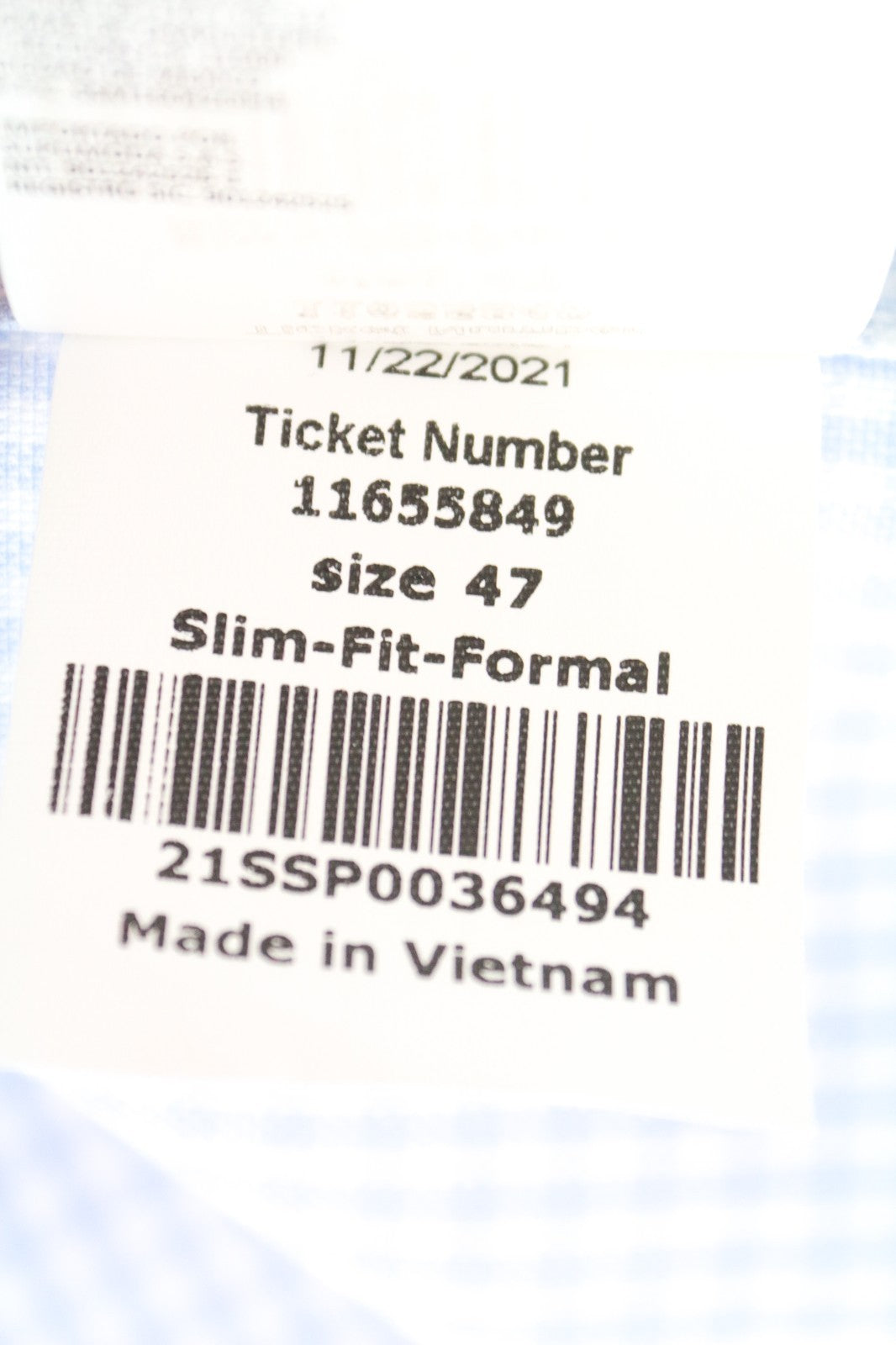 SUITSUPPLY Men's Formal Shirt 47 Blue Slim Checked Long Sleeve Pure Cotton