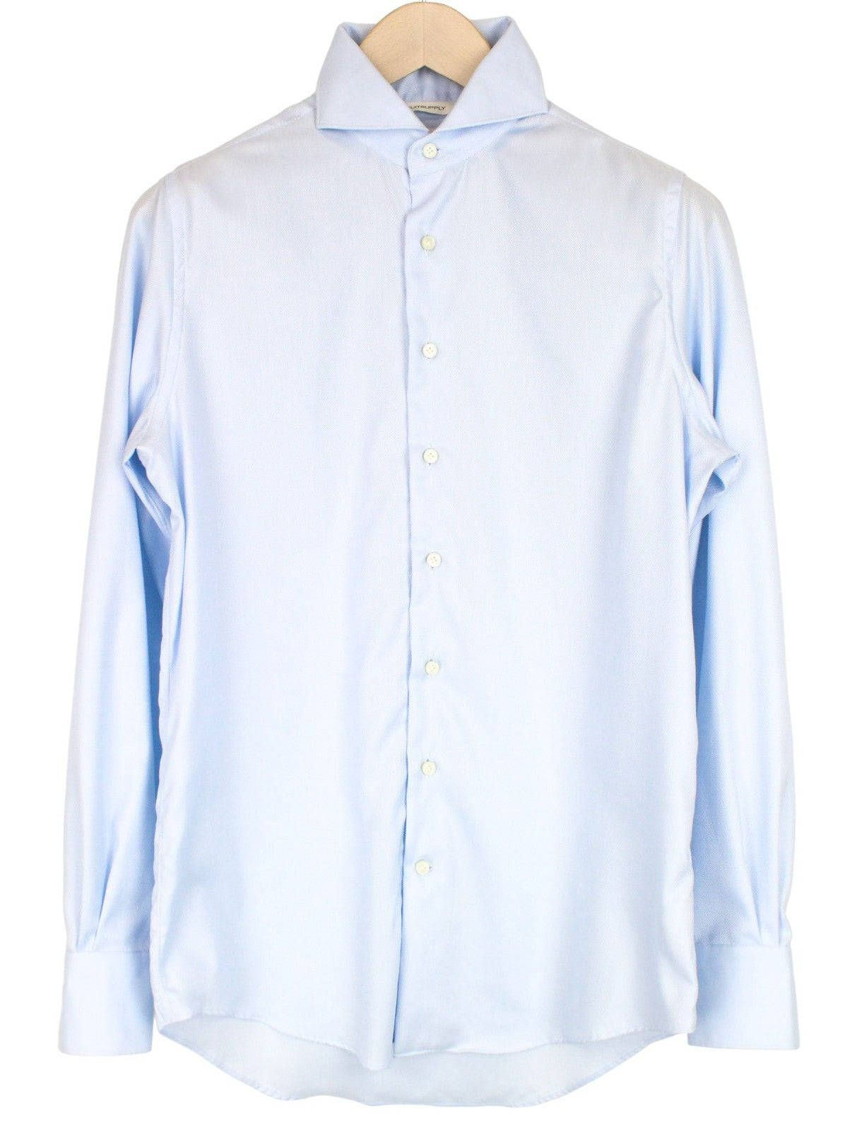 SUITSUPPLY Men's Formal Shirt 37/14.5 Blue Extra Slim Pure Cotton Long Sleeve