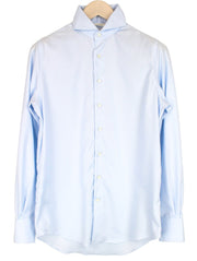 SUITSUPPLY Men's Formal Shirt 37/14.5 Blue Extra Slim Pure Cotton Long Sleeve