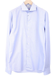 SUITSUPPLY Men's Formal Shirt 42-7/16.5L Blue Striped Pure Cotton Slim Button-Up