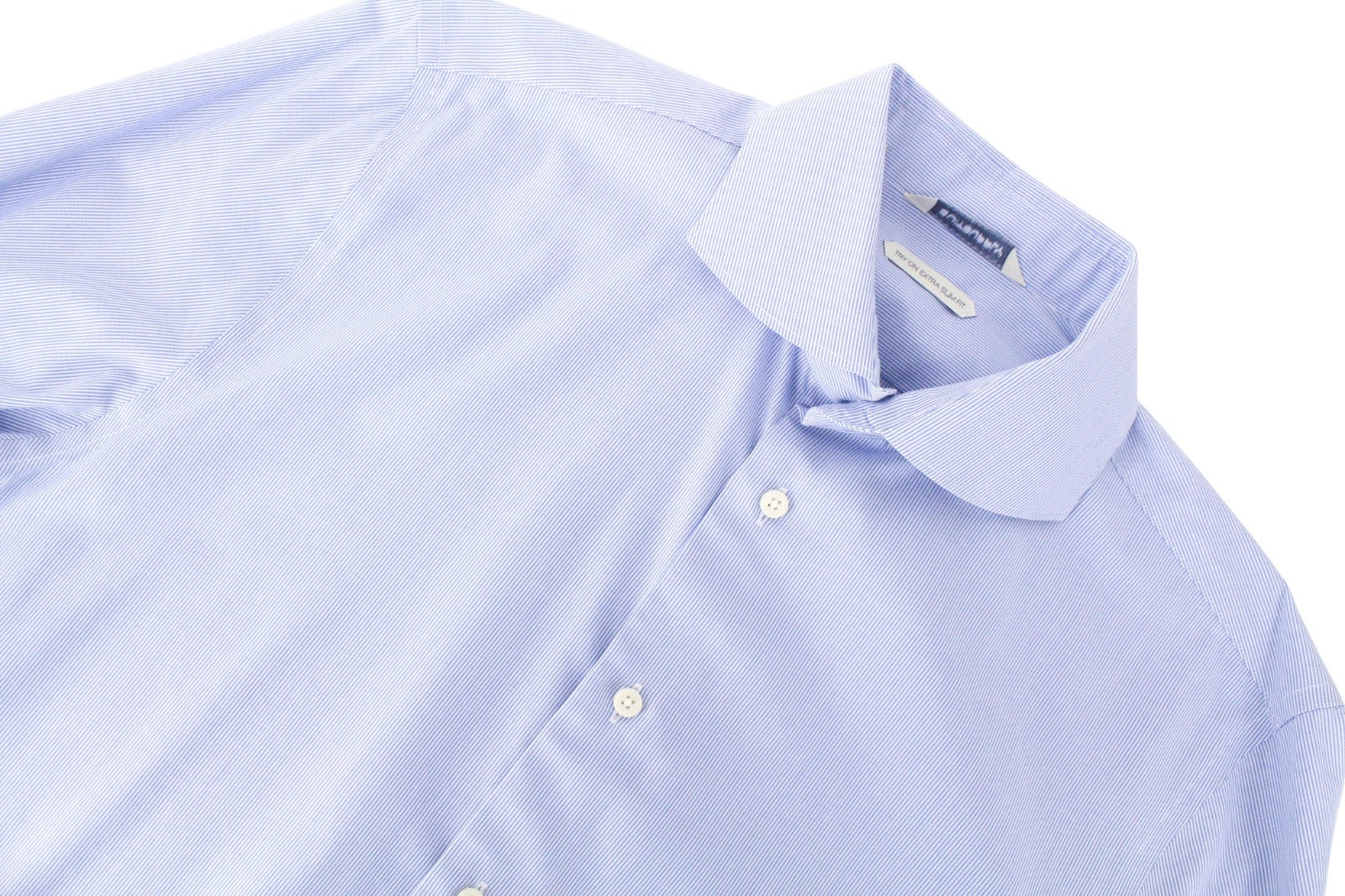 SUITSUPPLY Men's Formal Shirt 40/15.75 Extra Slim Cotton Blue Long Sleeve