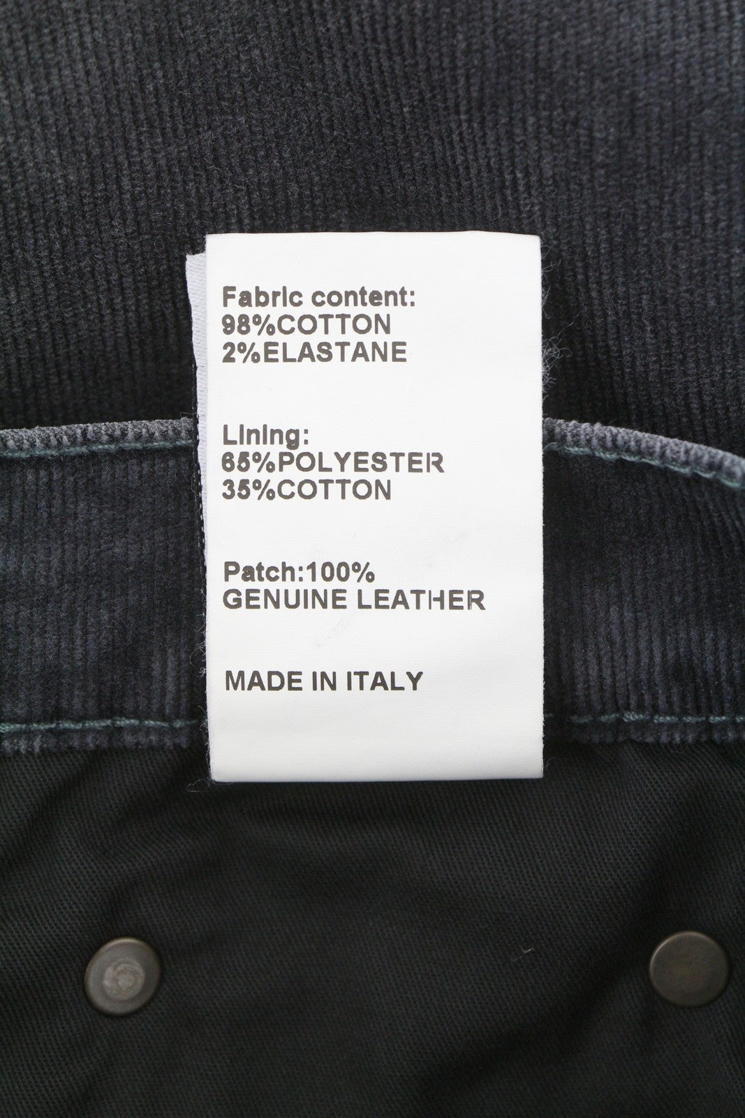 R13 Jane Women Trousers 25 Obsidian Stretch Cord Bootcut Fit Zip FW25 RRP699