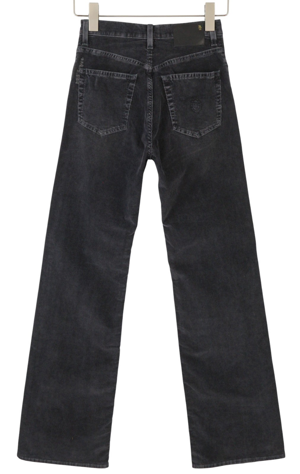 R13 Jane Women Trousers 25 Obsidian Stretch Cord Bootcut Fit Zip FW25 RRP699