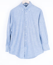 SUITSUPPLY Men's Formal Shirt ~S Slim Fit Blue Pure Cotton Button-Up Long Sleeve