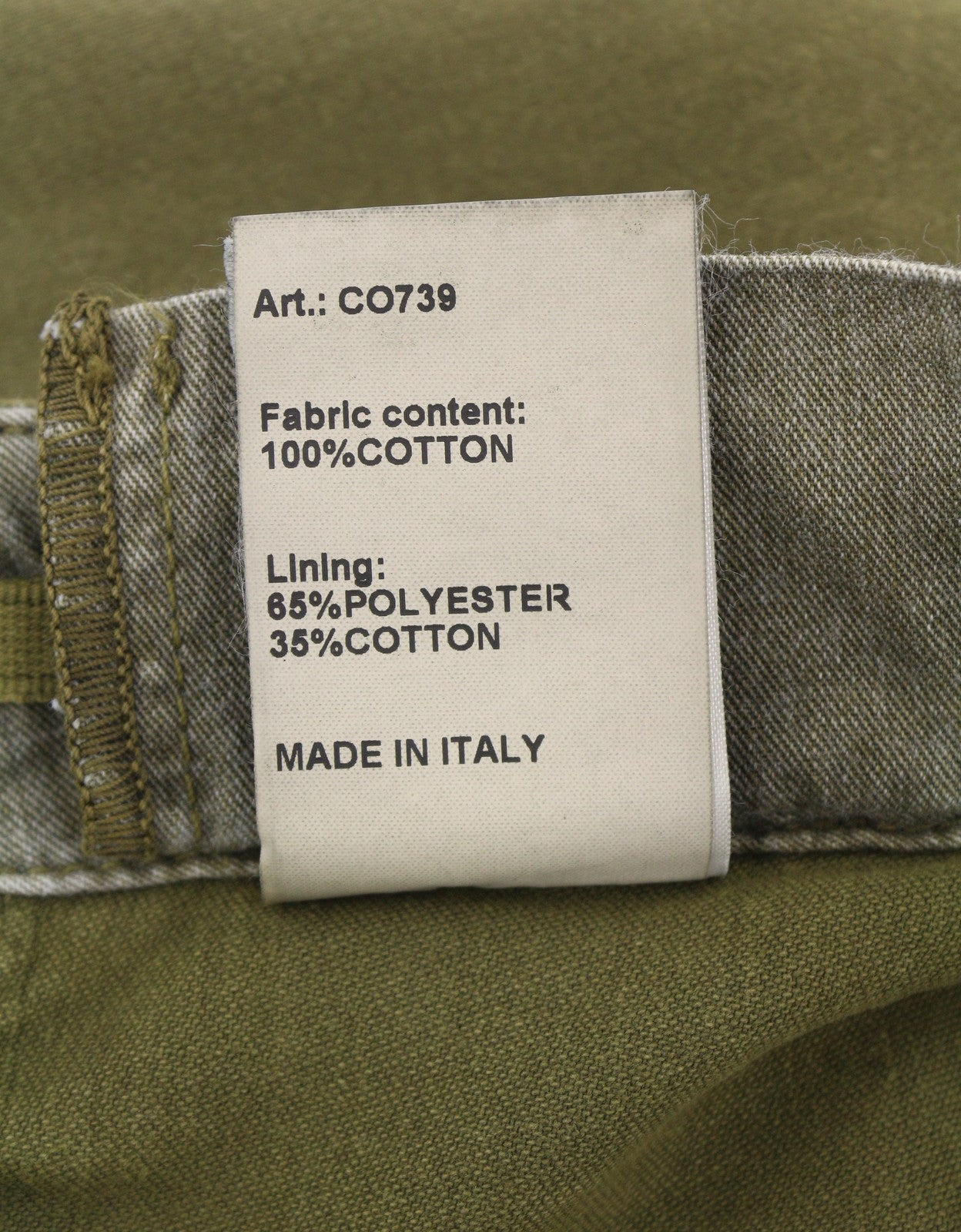 R13 Ankle Military Women Trousers 28 Olive Garment Dyed Moleskin FW25 RRP1199