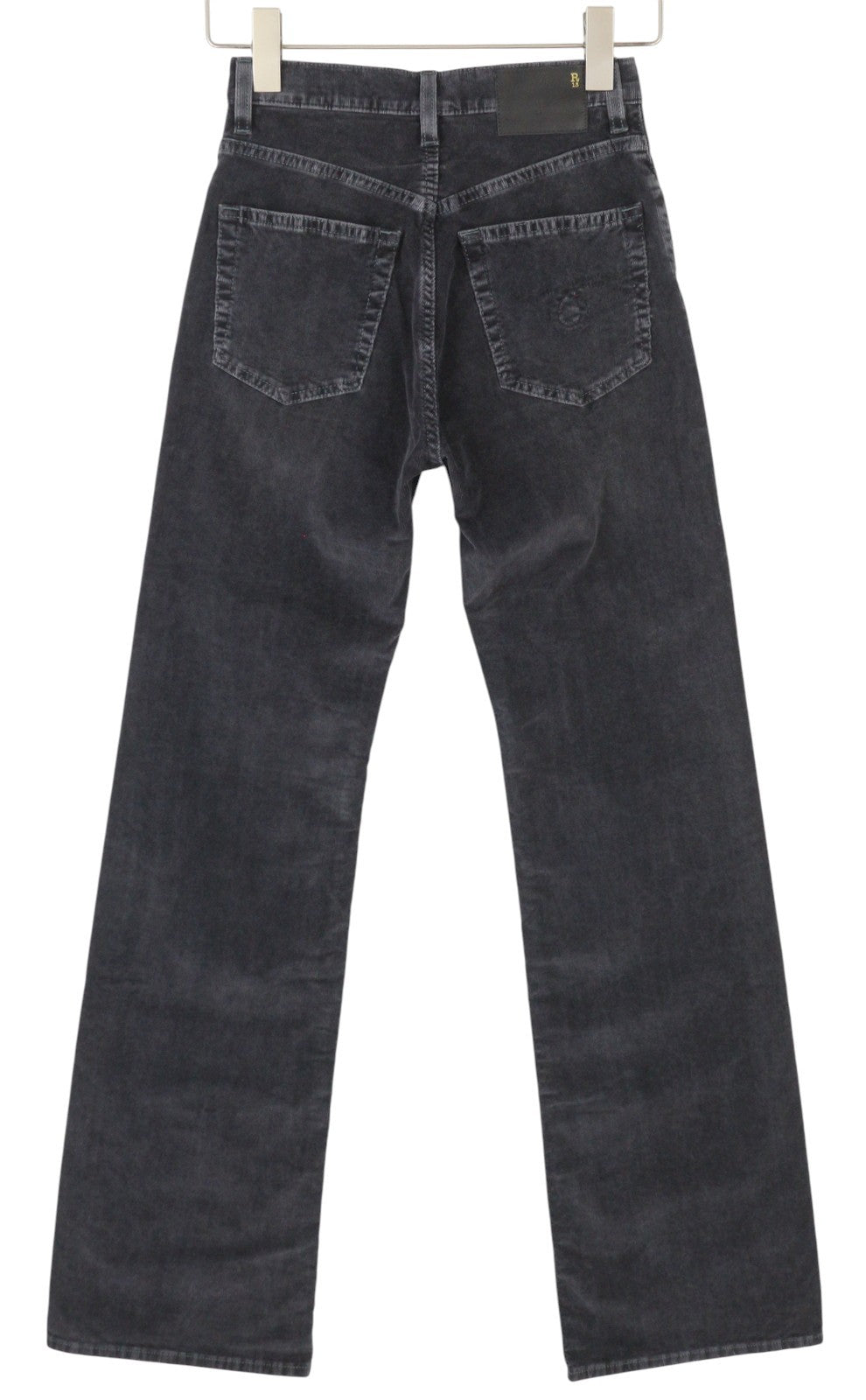 R13 Jane Women Trousers 24 Obsidian Stretch Cord Bootcut Fit Zip FW25 RRP699