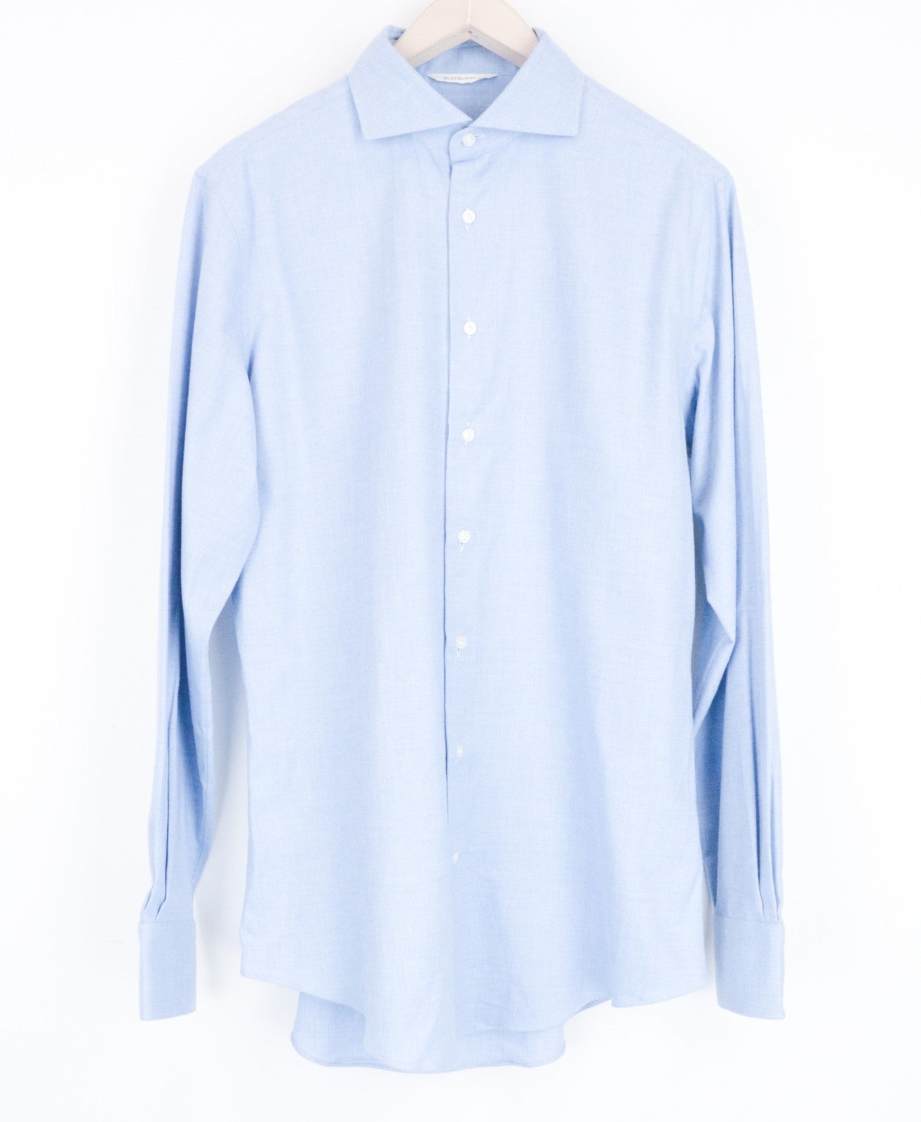 SUITSUPPLY Men's Formal Shirt ~S Blue Extra Slim Pure Cotton Cutaway Collar