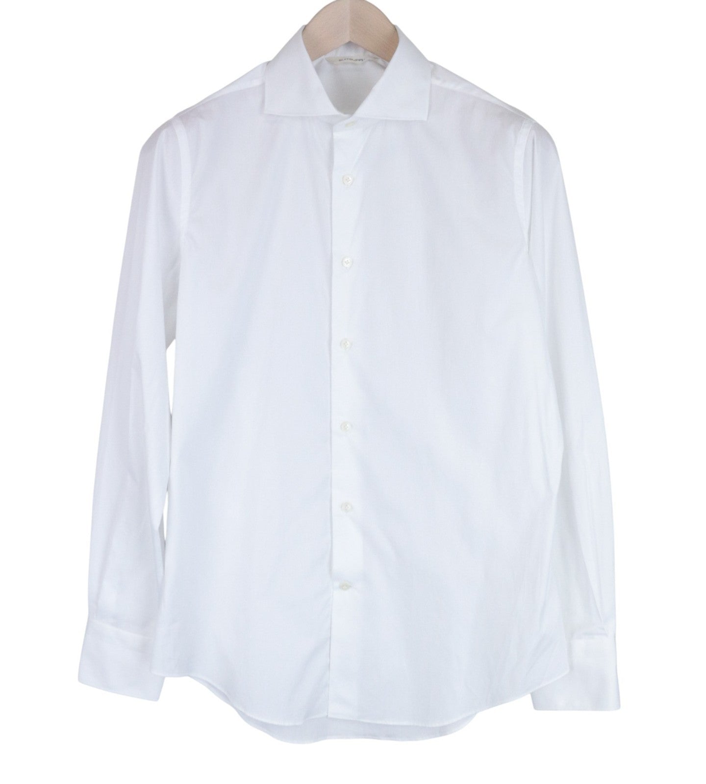 SUITSUPPLY Men's Formal Shirt ~S White Pure Cotton Extra Slim Classic Formal