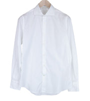 SUITSUPPLY Men's Formal Shirt ~S White Pure Cotton Extra Slim Classic Formal