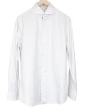 SUITSUPPLY Men's Formal Shirt 39/15.5 Traveller Grey Striped Slim Fit Melange