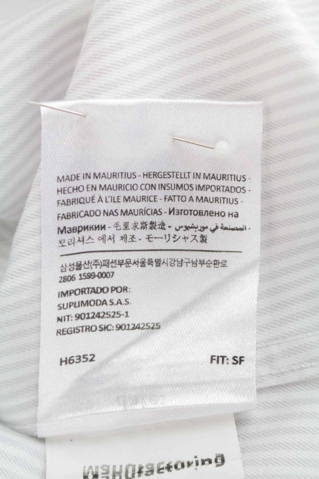 SUITSUPPLY Men's Formal Shirt 39/15.5 Traveller Grey Striped Slim Fit Melange